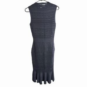 ALEXIS Rilla High-neck Sleeveless Fitted Dress Black XS Vamp Gothic Goth sheer